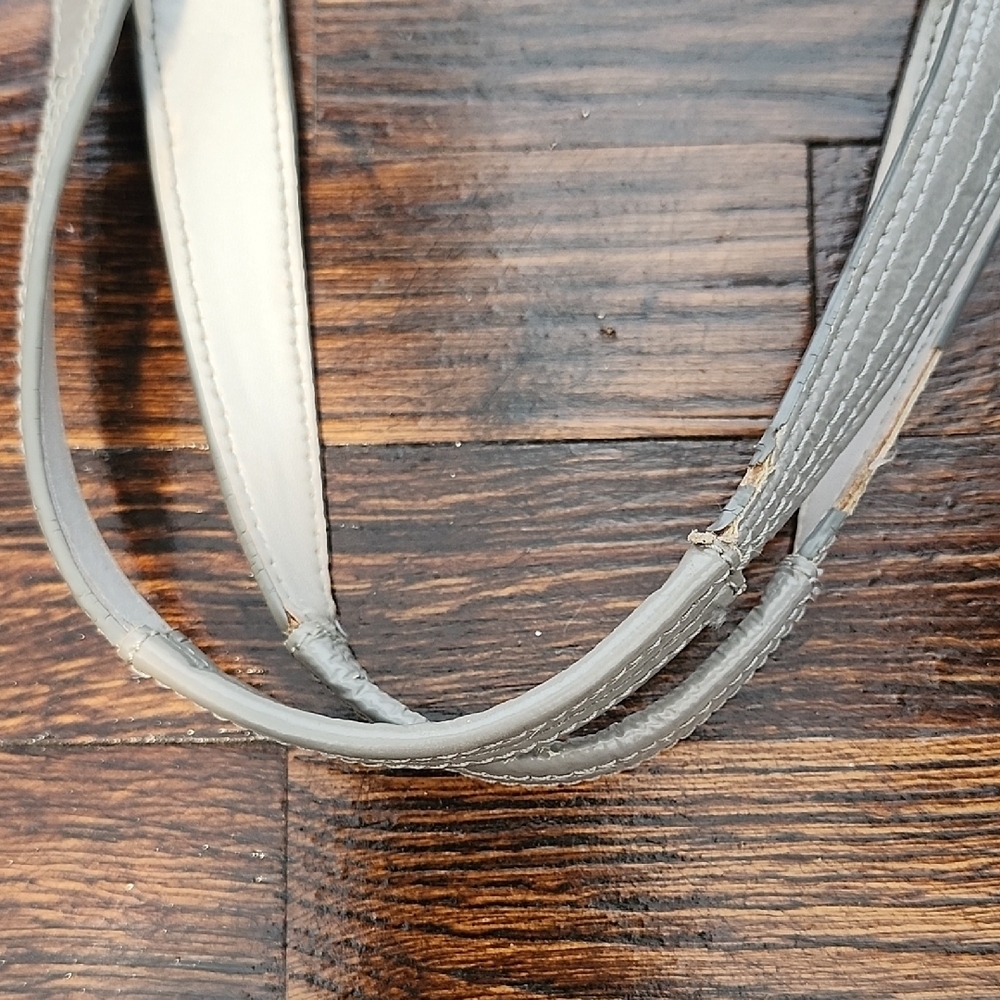 Coach Shoulder Bag Gray Monogram With Leather Circles Hobo - Picture 12 of 16